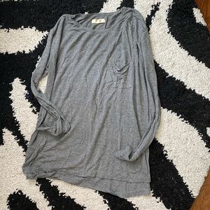 Madewell Gray Long Sleeve Tee Small